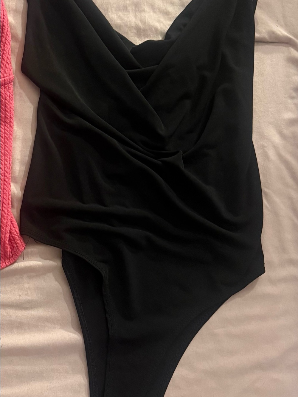 Target Black Draped V-Neck Bodysuit